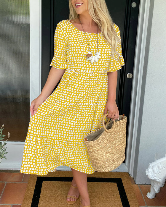 Juna | Retro-stil let midi-kjole