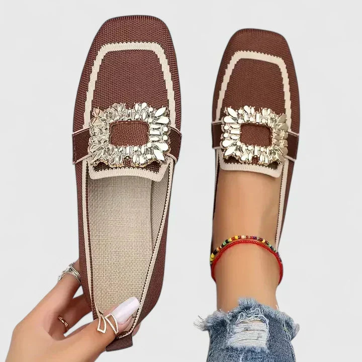 Herdis | Loafers med Firkantet Tå