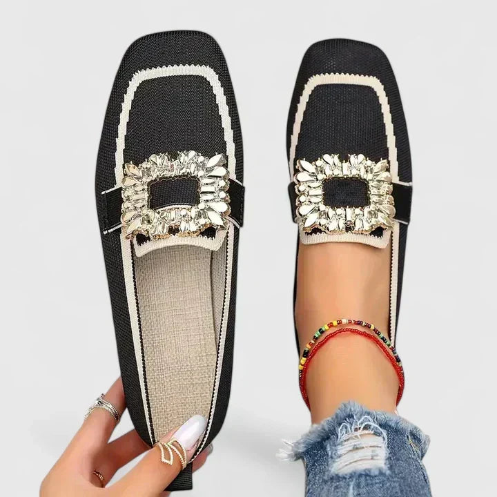 Herdis | Loafers med Firkantet Tå