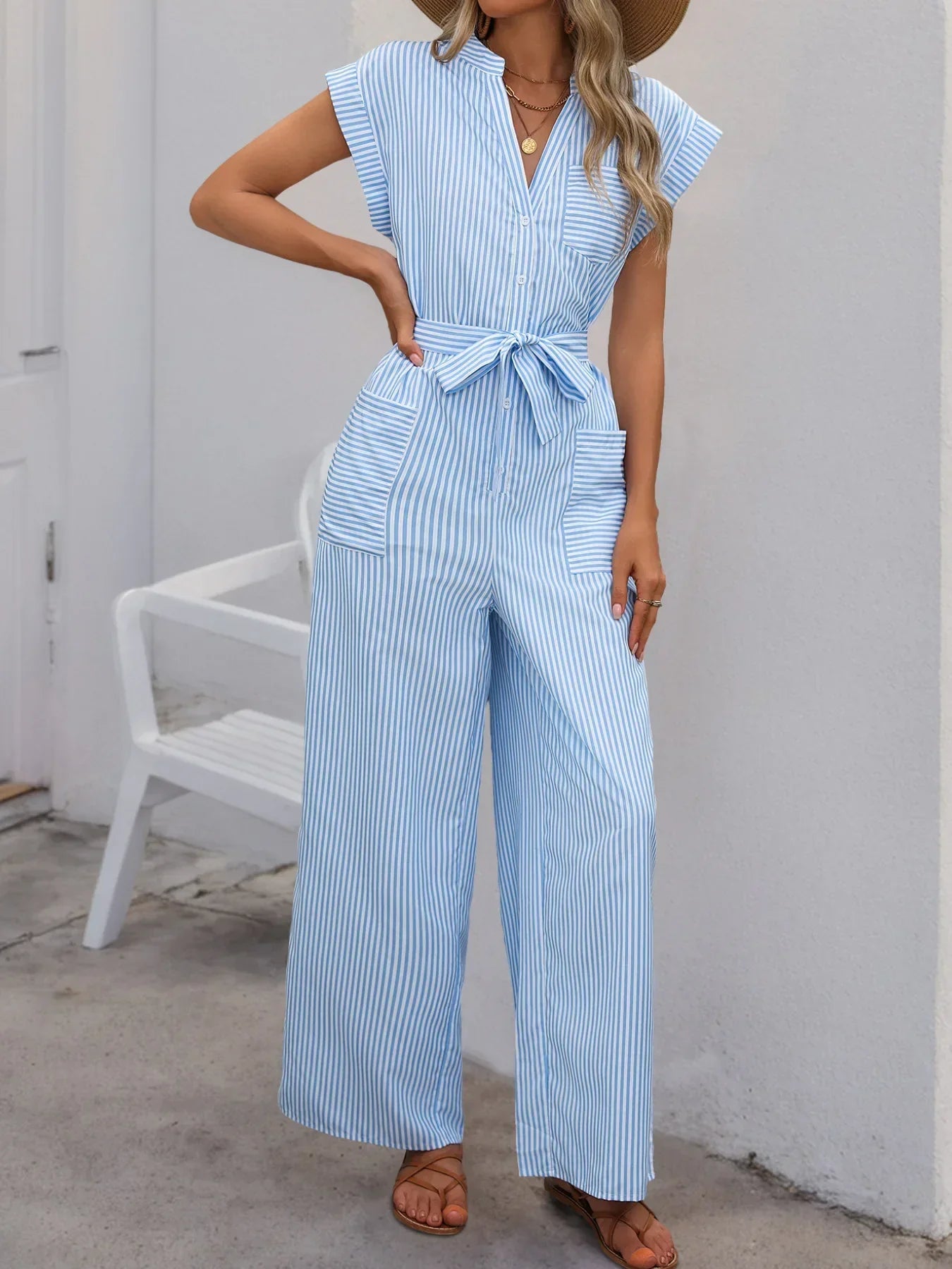 Isla | Kyst Stribet Jumpsuit