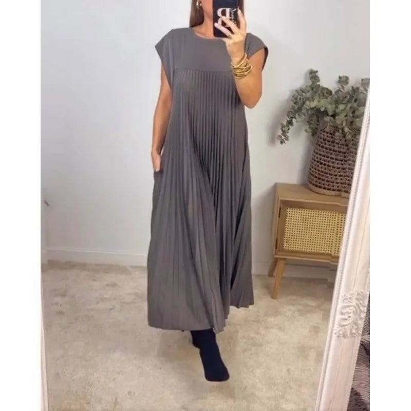 Laura | Plisseret Maxi Kjole