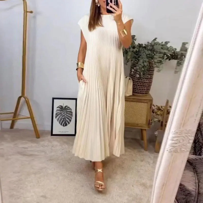 Laura | Plisseret Maxi Kjole