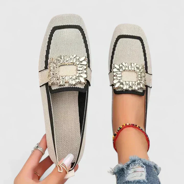 Herdis | Loafers med Firkantet Tå