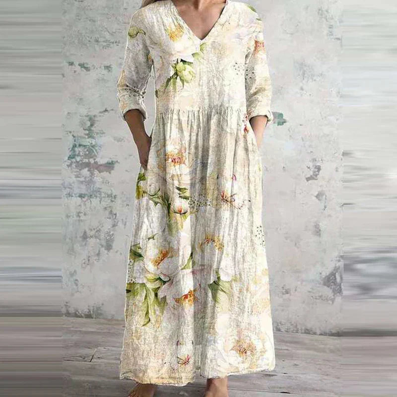 Rauha | Elegant sommerkjole med blomsterprint