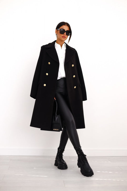 Ragnfrid | Lang Trenchcoat med Struktur