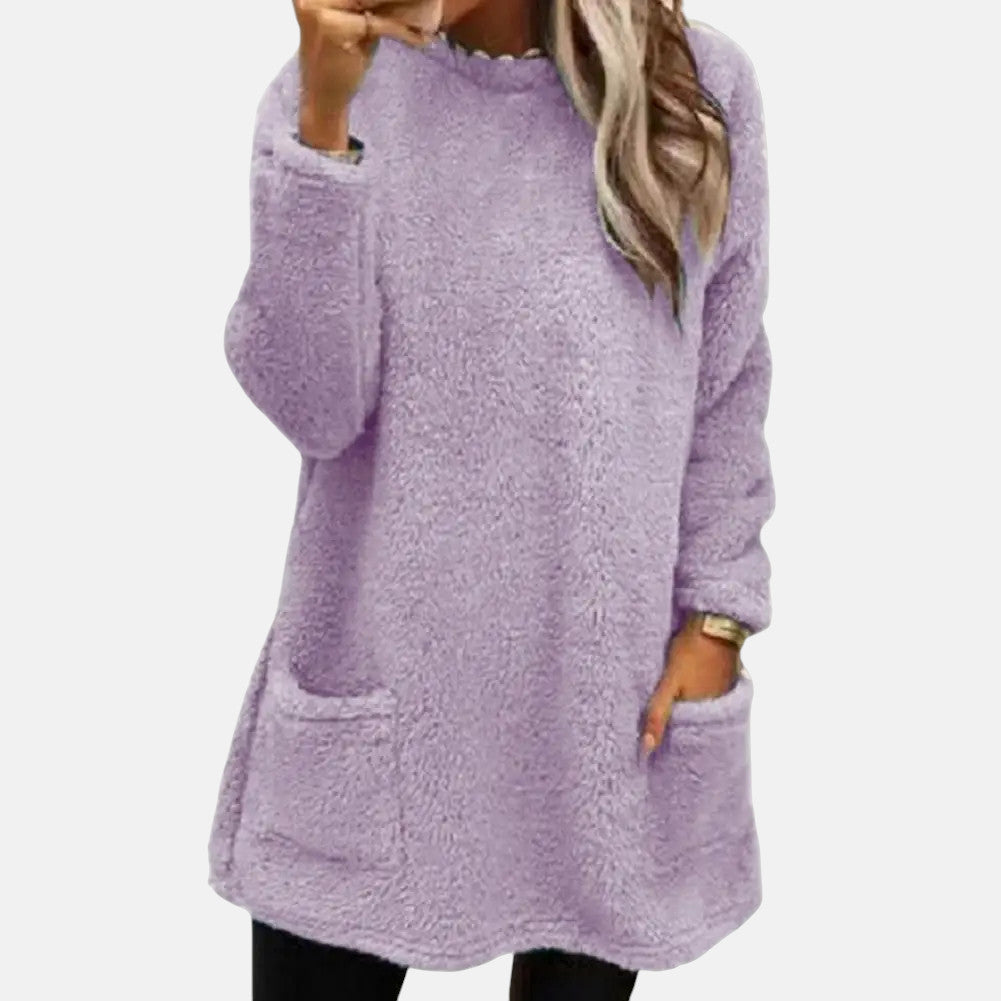 Yngvild | Lang Sweater med Rund Hals