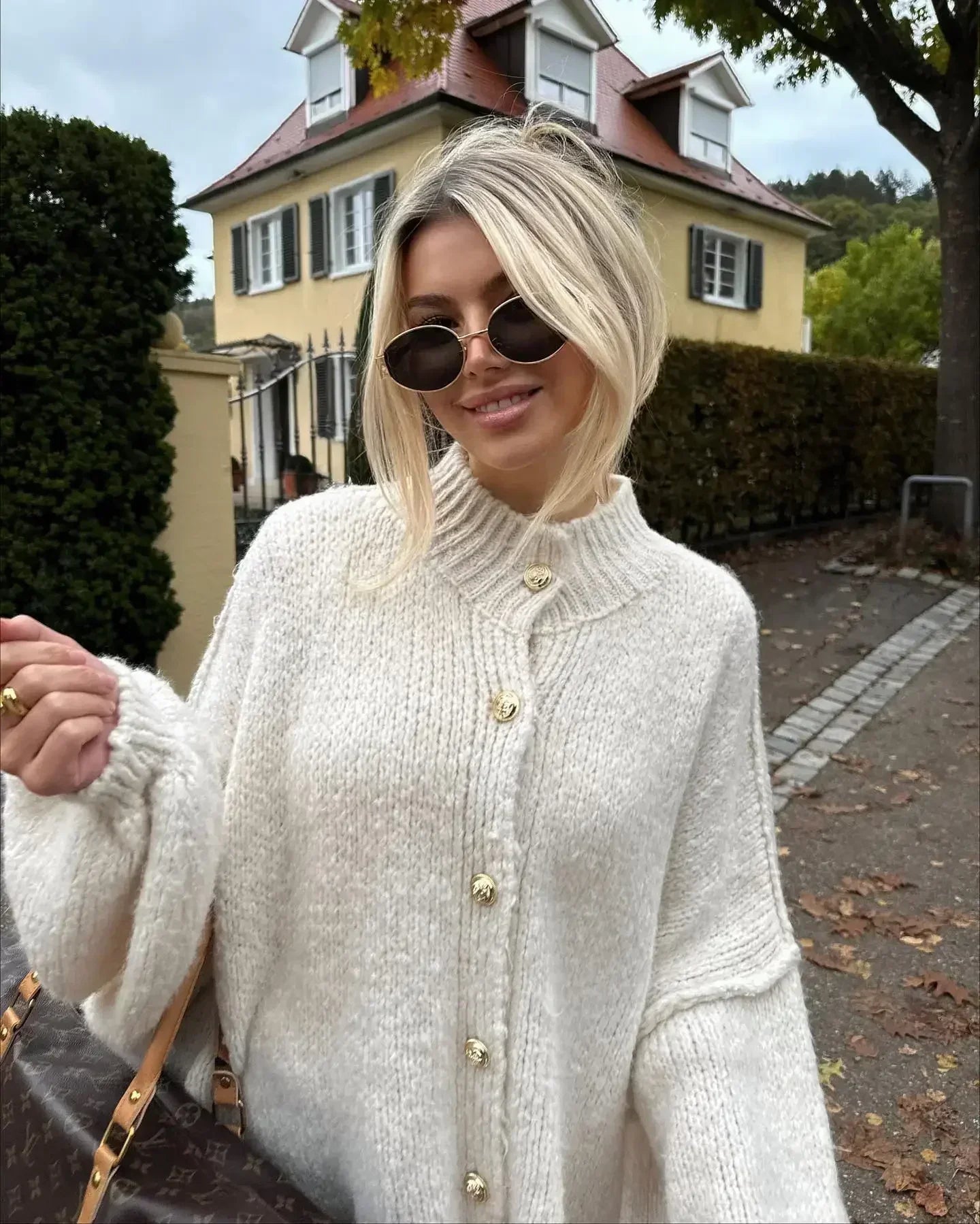 Amandine | Lang strikjakke
