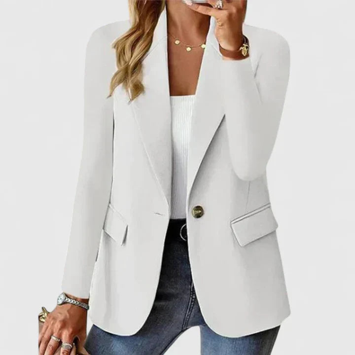 Solvej | Struktureret Blazer med Reverskrave