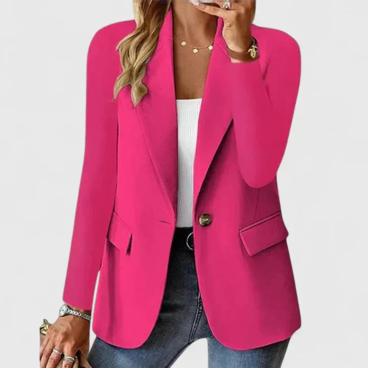 Solvej | Struktureret Blazer med Reverskrave