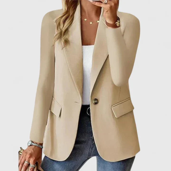 Solvej | Struktureret Blazer med Reverskrave
