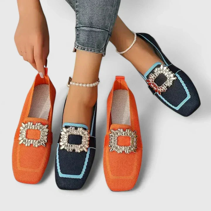 Herdis | Loafers med Firkantet Tå