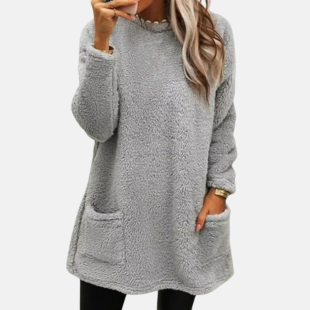 Yngvild | Lang Sweater med Rund Hals