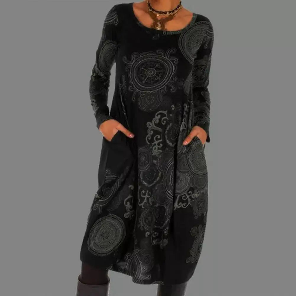 Toredis | Blomstret Midikjole i Boho-stil