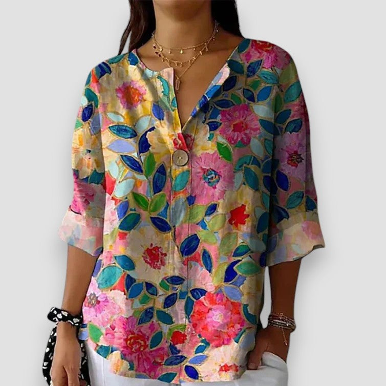 Roxane | Vintage-skjorte med blomster