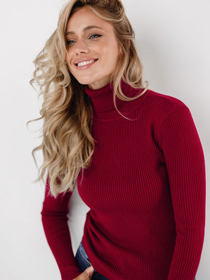 Dagbjørt | Ribstrik Sweater med Rullekrave