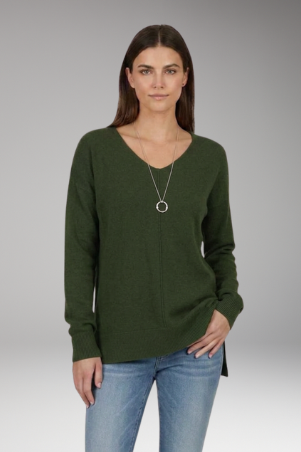Torrilja | Chevronmønstret V-hals Sweater