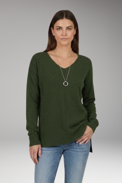 Torrilja | Chevronmønstret V-hals Sweater