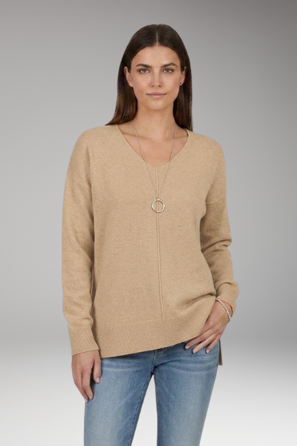Torrilja | Chevronmønstret V-hals Sweater