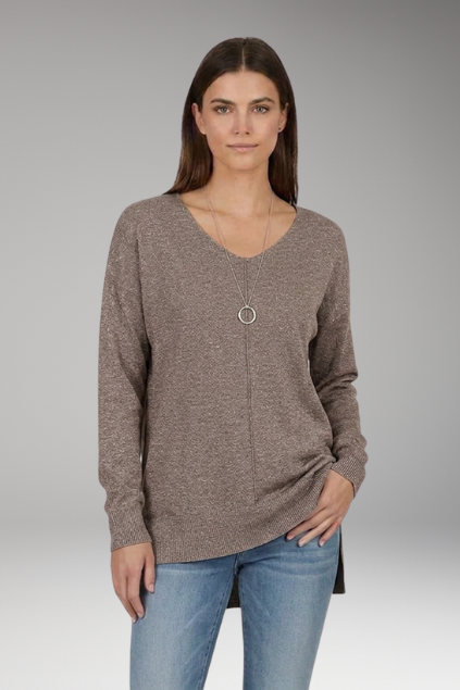Torrilja | Chevronmønstret V-hals Sweater