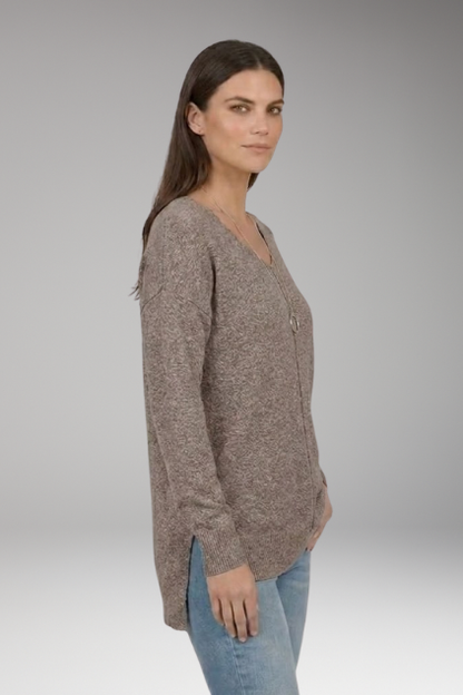 Torrilja | Chevronmønstret V-hals Sweater