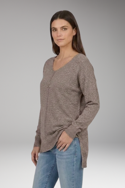 Torrilja | Chevronmønstret V-hals Sweater