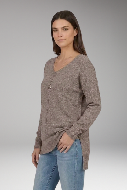 Torrilja | Chevronmønstret V-hals Sweater