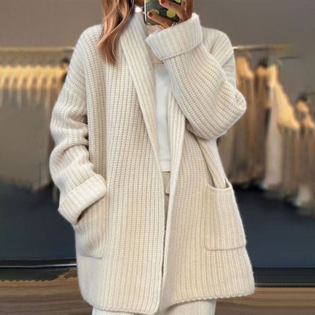Pernille | Oversized Cardigan med Åben Front