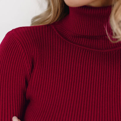 Dagbjørt | Ribstrik Sweater med Rullekrave