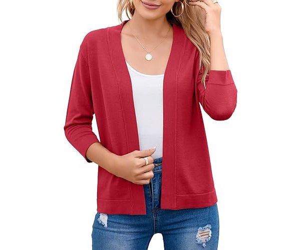 Birgitte | Cropped Cardigan med Åben Front