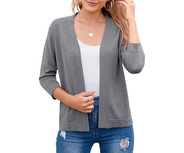 Birgitte | Cropped Cardigan med Åben Front