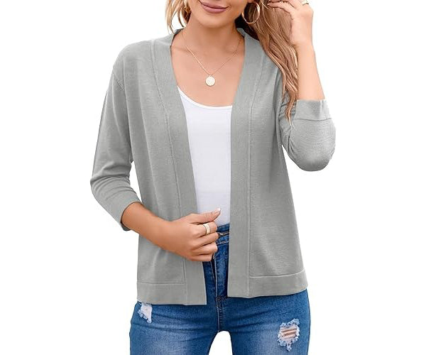 Birgitte | Cropped Cardigan med Åben Front