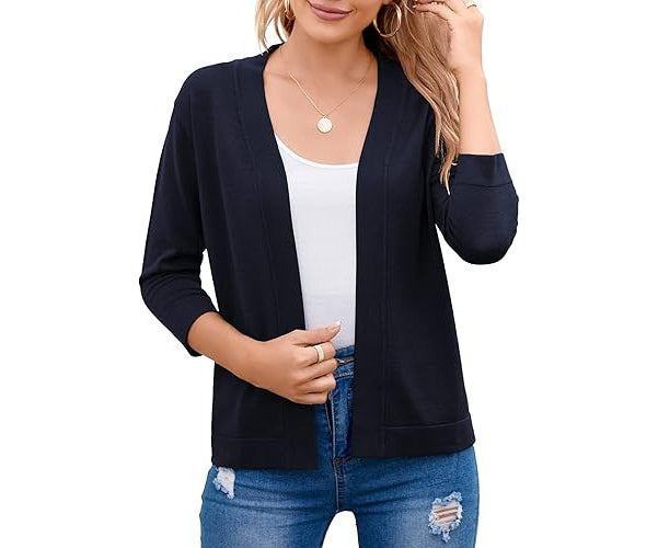 Birgitte | Cropped Cardigan med Åben Front