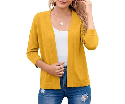 Birgitte | Cropped Cardigan med Åben Front