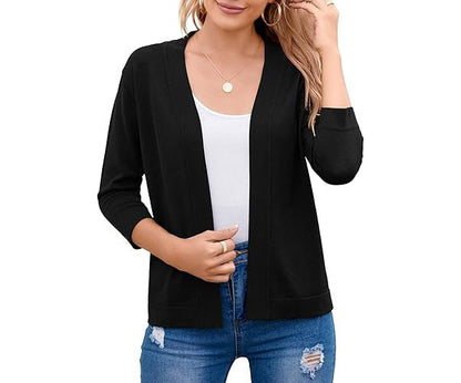 Birgitte | Cropped Cardigan med Åben Front