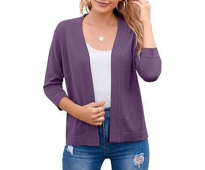 Birgitte | Cropped Cardigan med Åben Front