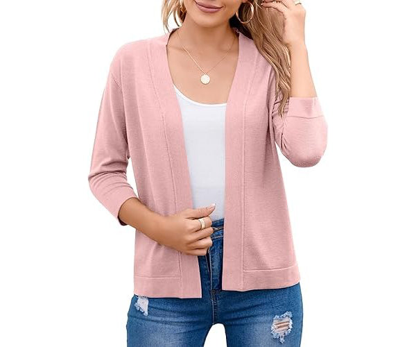 Birgitte | Cropped Cardigan med Åben Front