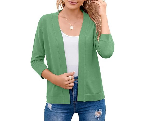 Birgitte | Cropped Cardigan med Åben Front