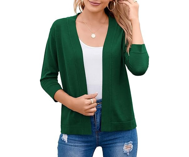 Birgitte | Cropped Cardigan med Åben Front