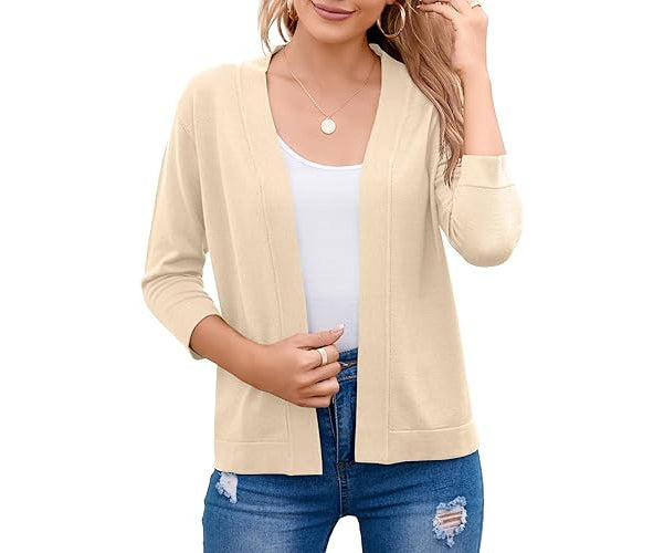 Birgitte | Cropped Cardigan med Åben Front