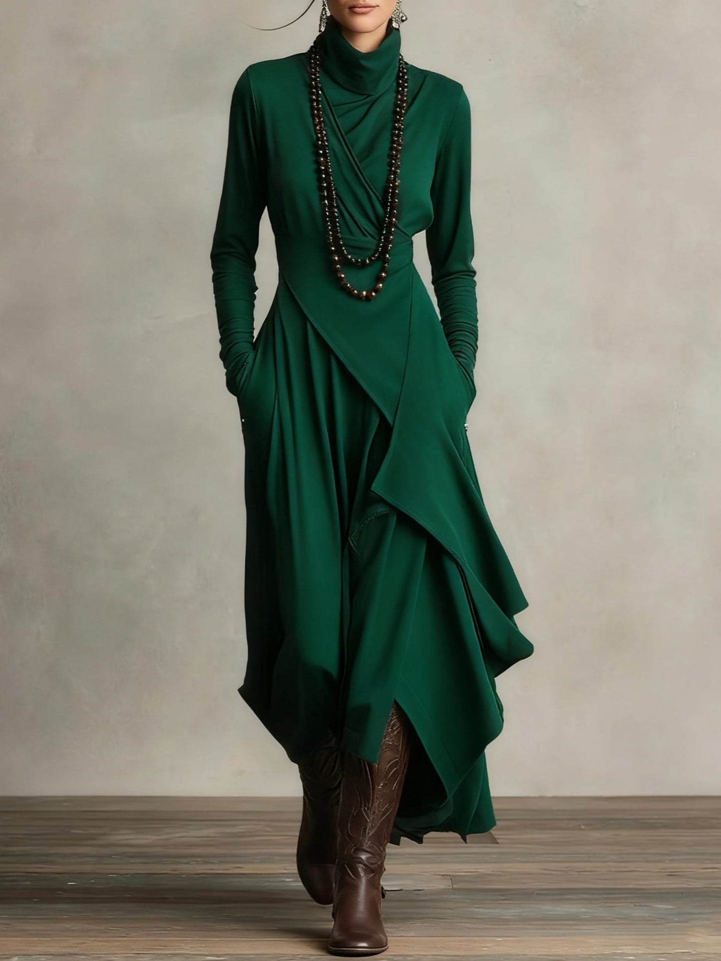 Bolette | Elegant Lang Kjole i A-facon