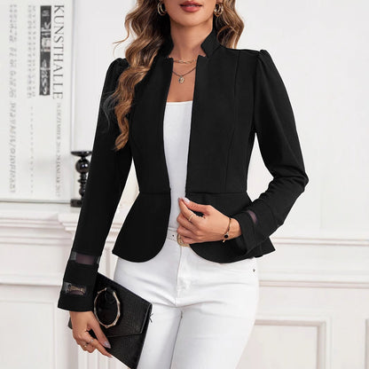 Bergdis | Peplum Blazer med Struktureret Skulder