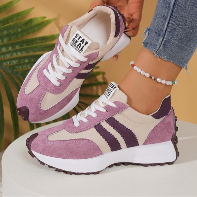 Ingeborg | Plateau Sneakers med Retro-Paneler