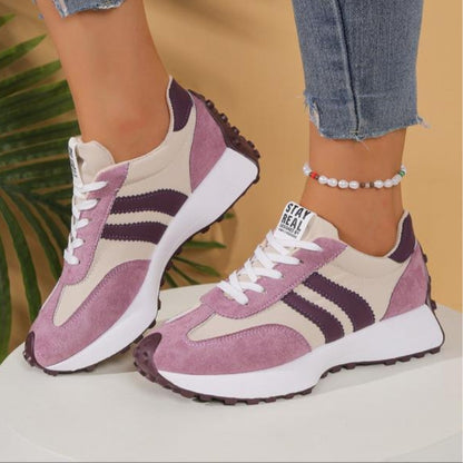 Ingeborg | Plateau Sneakers med Retro-Paneler