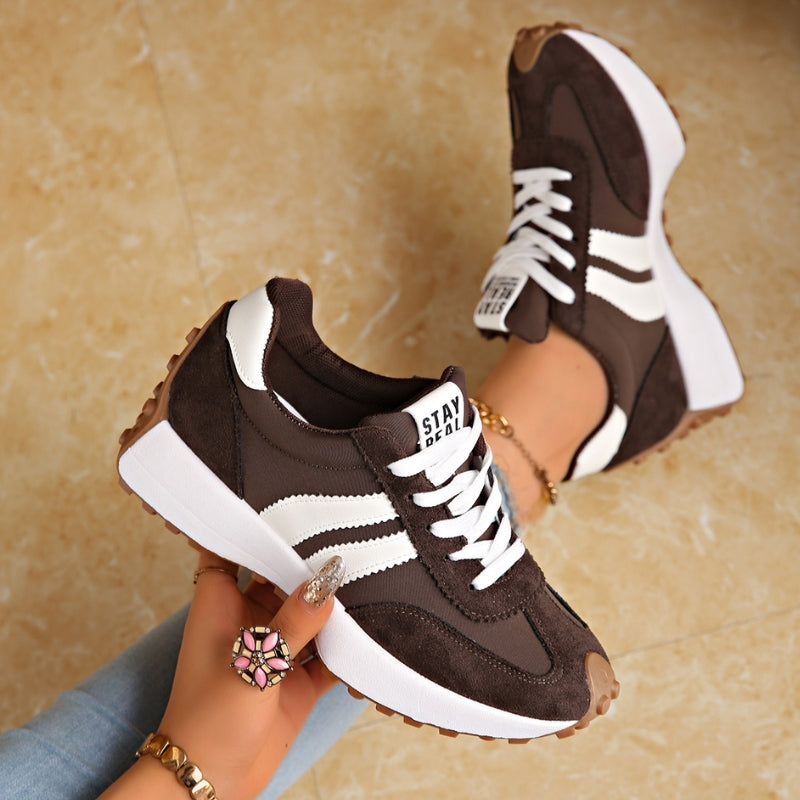 Ingeborg | Plateau Sneakers med Retro-Paneler