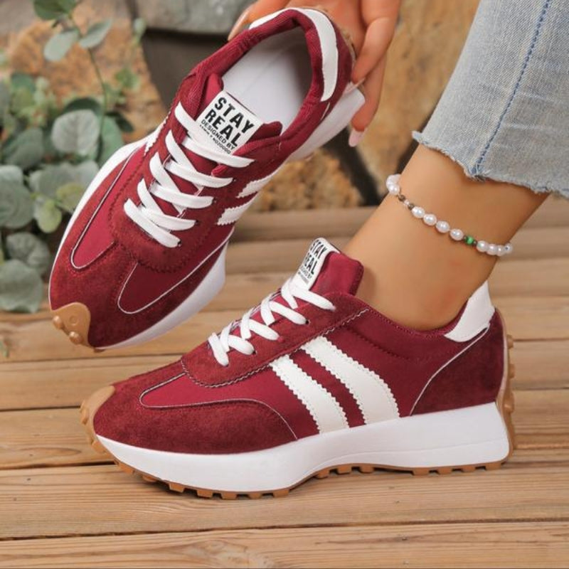 Ingeborg | Plateau Sneakers med Retro-Paneler