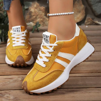 Ingeborg | Plateau Sneakers med Retro-Paneler