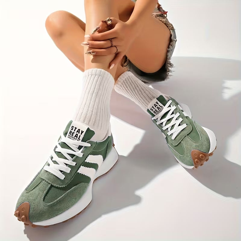 Ingeborg | Plateau Sneakers med Retro-Paneler