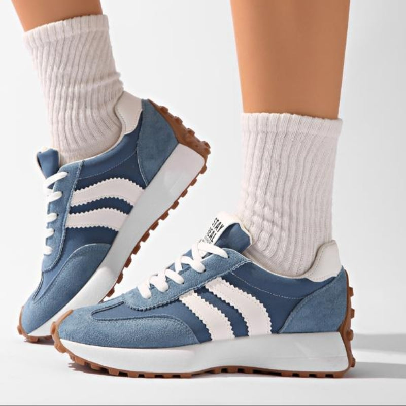 Ingeborg | Plateau Sneakers med Retro-Paneler