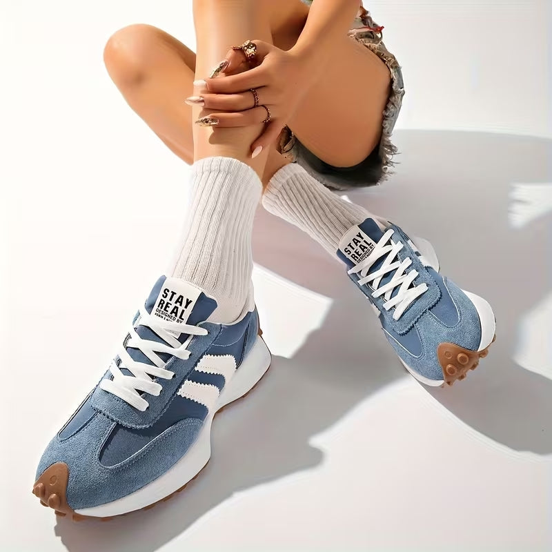 Ingeborg | Plateau Sneakers med Retro-Paneler