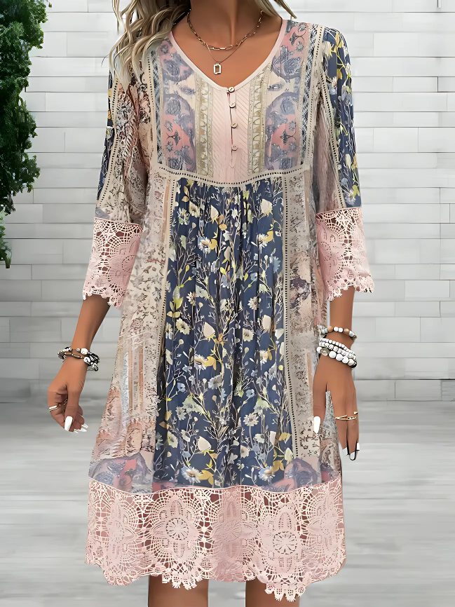 Torvig | Blomstret Boho-Maxikjole